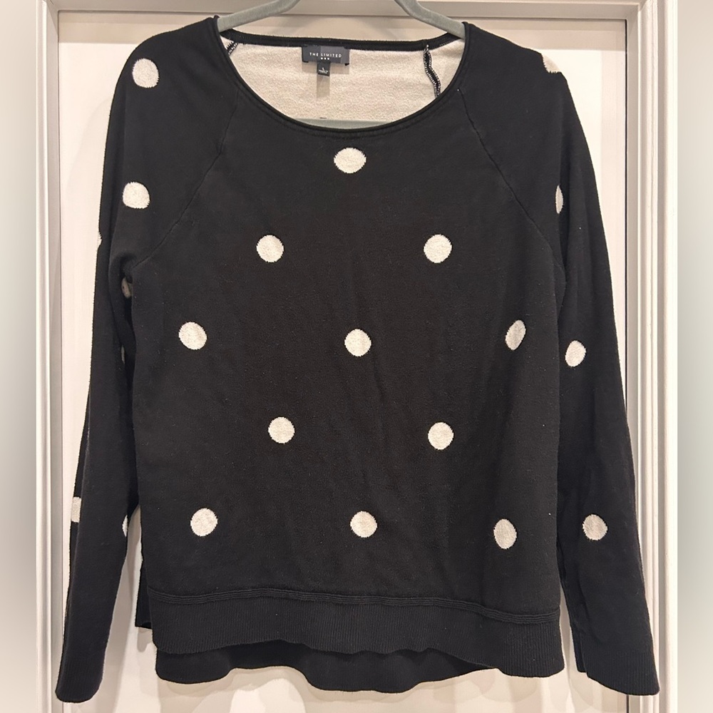 The Limited Black Polka Dot Sweater